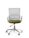 Silla de Trabajo LINK White Neumática Base Cromada