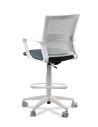 Silla de Trabajo LINK White Cajera Neumática con Asiento Tela Cielo