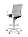Silla de Trabajo LINK White Cajera Neumática con Asiento Tela Negra