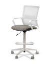 Silla de Trabajo LINK White Cajera Neumática con Asiento Tela Stone