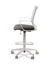 Silla de Trabajo LINK White Cajera Neumática con Asiento Tela Stone