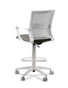Silla de Trabajo LINK White Cajera Neumática con Asiento Tela Stone
