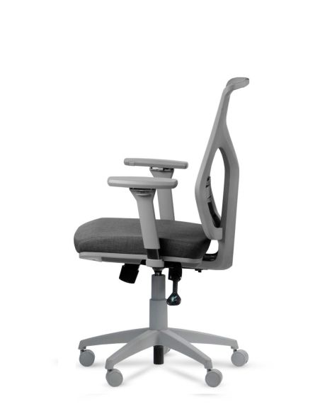 Silla COOL Grey 5D - Silla de Oficina Gris con Apoyabrazos regulables