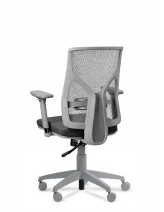Silla COOL Grey 5D - Silla de Oficina Gris con Apoyabrazos regulables