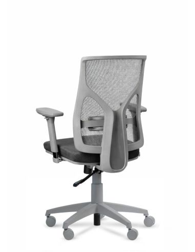 Silla COOL Grey 5D - Silla de Oficina Gris con Apoyabrazos regulables