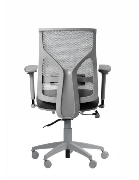 Silla COOL Grey 5D - Silla de Oficina Gris con Apoyabrazos regulables