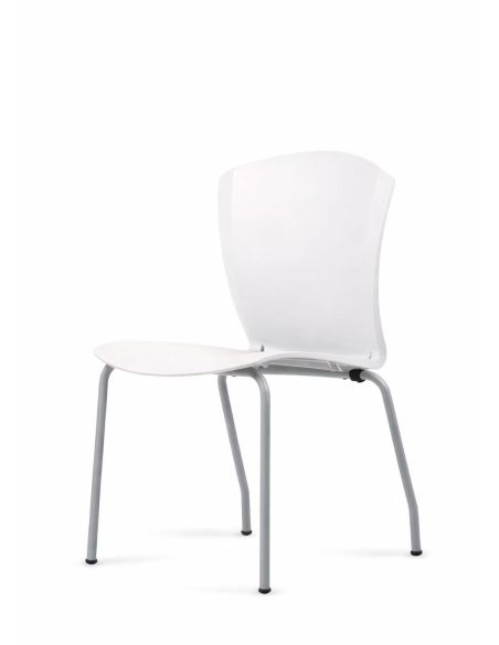 Silla Blanca con Patas Grises