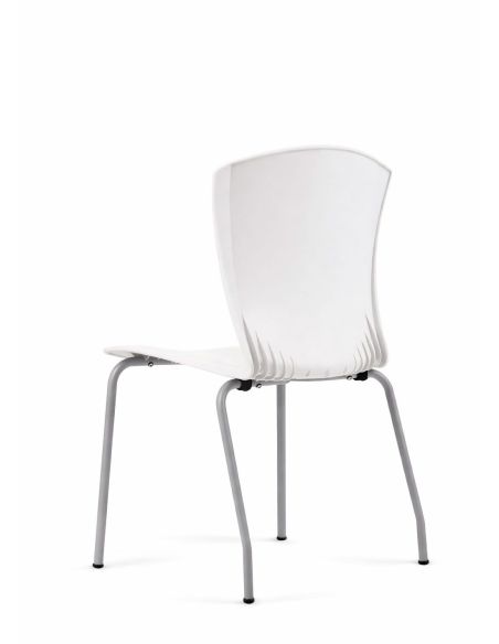 Silla Blanca con Patas Grises