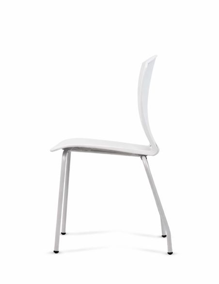 Silla Blanca con Patas Grises