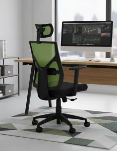 Silla Cool Total Black Negra con Cabezal - Nuevo Modelo 2