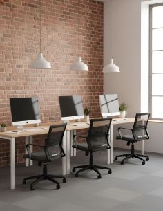 Silla con Soporte Lumbar Regulable LINK- Respaldo Tela Mesh 2