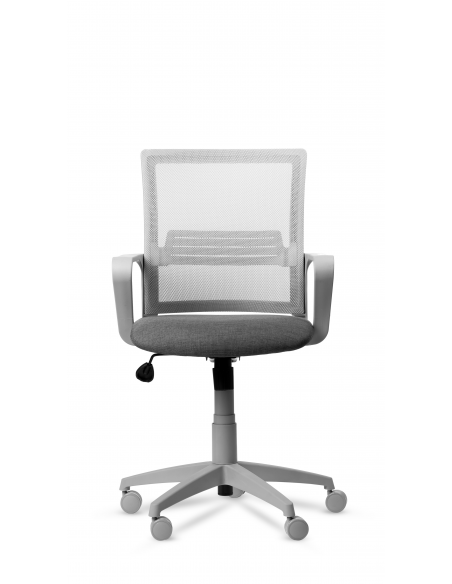 Silla Grey Gris Oficina Link Ergonomica Negra Soporte Lumbar Giratoria Respaldo Tapizado Red Mesh Regulable En Altura