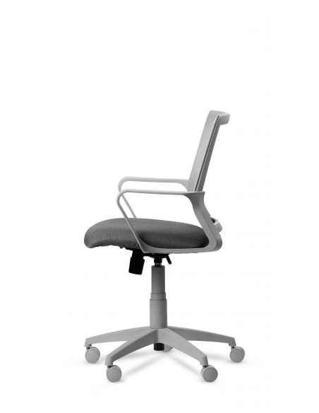 Silla Grey Gris Oficina Link Ergonomica Negra Soporte Lumbar Giratoria Respaldo Tapizado Red Mesh Regulable En Altura