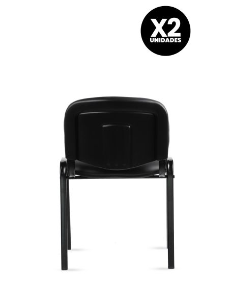 Silla Tapizada ISO Rolic - Cuero Sintético -Negras - Recepción Silla Tapizada ISO Rolic - Cuero Sintético -Negras - Recepción