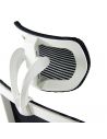 Silla de Oficina Blanca con Cabezal - Equis Rolic con Apoyo Lumbar
