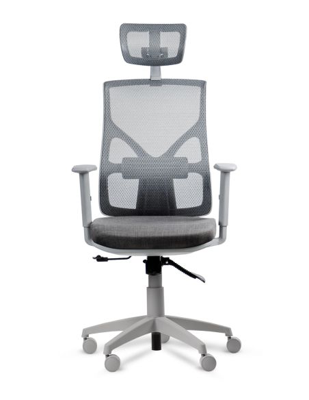 Silla Gris Escritorio Pc Ergonómica Oficina Cool Kronos Giratoria Reclinable con Ruedas