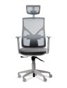 Silla Gris Escritorio Pc Ergonómica Oficina Cool Kronos Giratoria Reclinable con Ruedas