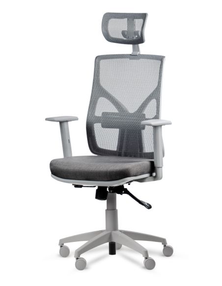 Silla Gris Escritorio Pc Ergonómica Oficina Cool Kronos Giratoria Reclinable con Ruedas