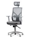 Silla Gris Escritorio Pc Ergonómica Oficina Cool Kronos Giratoria Reclinable con Ruedas