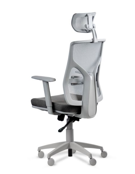 Silla Gris Escritorio Pc Ergonómica Oficina Cool Kronos Giratoria Reclinable con Ruedas
