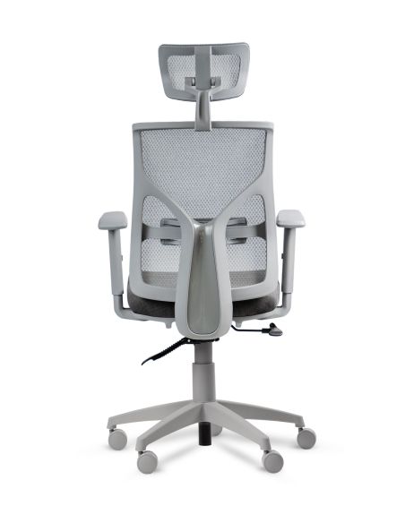Silla Gris Escritorio Pc Ergonómica Oficina Cool Kronos Giratoria Reclinable con Ruedas