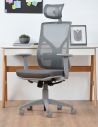 Silla Gris Escritorio Pc Ergonómica Oficina Cool Kronos Giratoria Reclinable con Ruedas