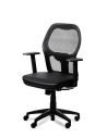 Sillon Gamma Oficina Respaldo Reclinable Red Mesh Premium Ergonomico Con Ruedas Regulable En Altura Negra