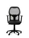 Sillon Gamma Oficina Respaldo Reclinable Red Mesh Premium Ergonomico Con Ruedas Regulable En Altura Negra