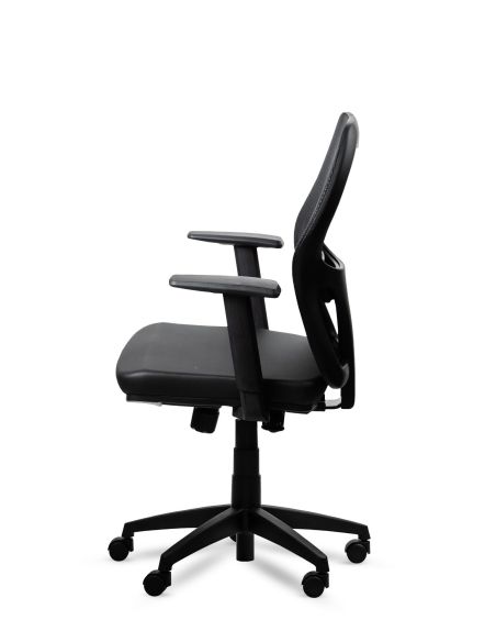 Sillon Gamma Oficina Respaldo Reclinable Red Mesh Premium Ergonomico Con Ruedas Regulable En Altura Negra