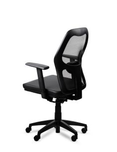 Sillon Gamma Oficina Respaldo Reclinable Red Mesh Premium Ergonomico Con Ruedas Regulable En Altura Negra 2