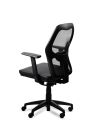 Sillon Gamma Oficina Respaldo Reclinable Red Mesh Premium Ergonomico Con Ruedas Regulable En Altura Negra