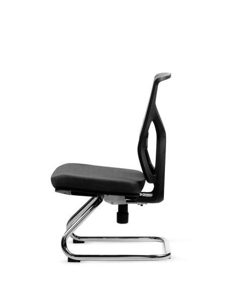 Silla de Oficina sin Ruedas COOL Trineo Cromado