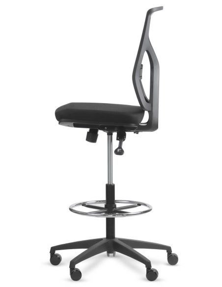 Silla Cajera Alta con Aro Regulable Cromado - COOL ROLIC Silla Cajera Alta con Aro Regulable Cromado - COOL ROLIC
