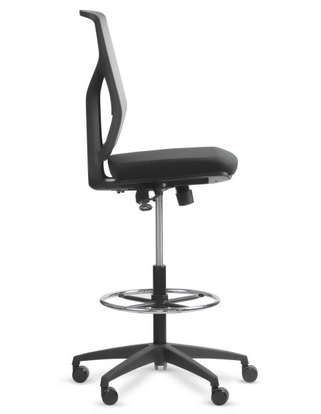 Silla Cajera Alta con Aro Regulable Cromado - COOL ROLIC Silla Cajera Alta con Aro Regulable Cromado - COOL ROLIC