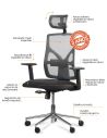 Silla Escritorio Pc Ergonómica Oficina Cool Kronos Giratoria Reclinable con Ruedas