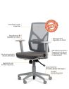 Silla Gris Escritorio Pc Ergonómica Oficina Cool Kronos Giratoria Reclinable con Ruedas