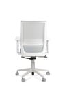 Silla Grou Blanca - Nueva Silla de Oficina Ergonómica - Tapizado Celeste