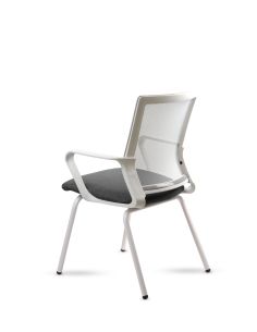 Silla Link Visitor - Silla Fija Red Mesh 4 Patas - Silla Rolic - Quamo 2