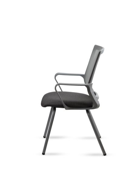 Silla Link Visitor - Silla Fija Red Mesh 4 Patas - Silla Rolic - Quamo