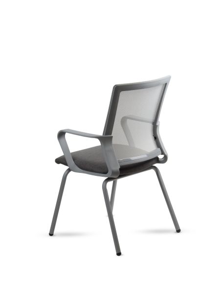 Silla Link Visitor - Silla Fija Red Mesh 4 Patas - Silla Rolic - Quamo