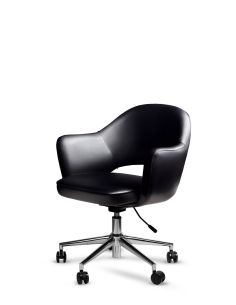 Sillón Peluquería Saarinen Giratorio Cuero Sintético - Fabricante en Argentina