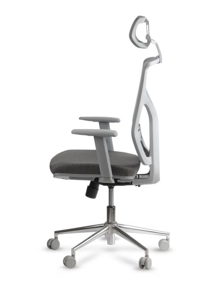 Silla COOL Grey con Estructura Gris Cromada - Diseño Innovador