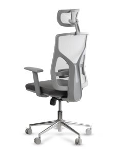 Silla COOL Grey con Estructura Gris Cromada - Diseño Innovador 2