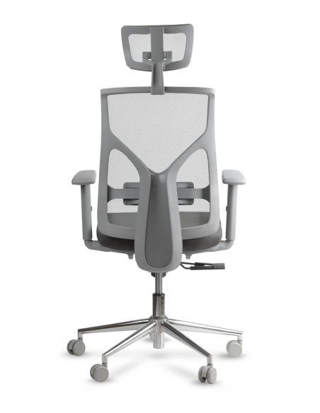 Silla COOL Grey con Estructura Gris Cromada - Diseño Innovador