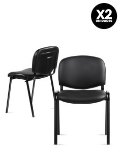 Silla Tapizada ISO Rolic - Cuero Sintético -Negras - Recepción 2