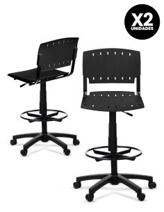 Silla cajera con aro reposapies