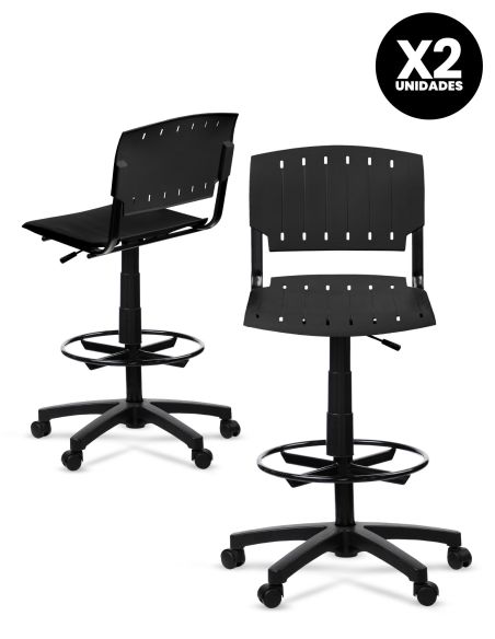 Silla cajera con aro reposapies Silla cajera con aro reposapies