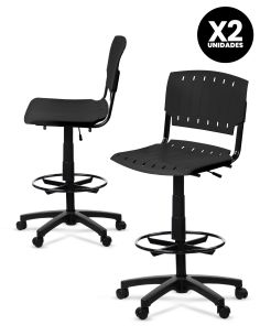 Silla cajera con aro reposapies 2