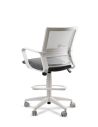 Silla de Trabajo LINK White Cajera Neumática con Asiento Tela Colores