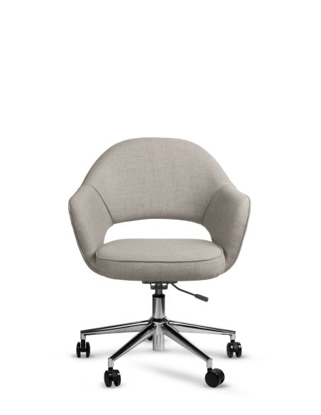 Sillon Saarinen Tapizado Giratorio Base Cromada